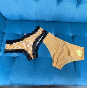 PINK Victoria's Secret Halloween Panties Set Lot Tanga Thong Lacie Cheekster